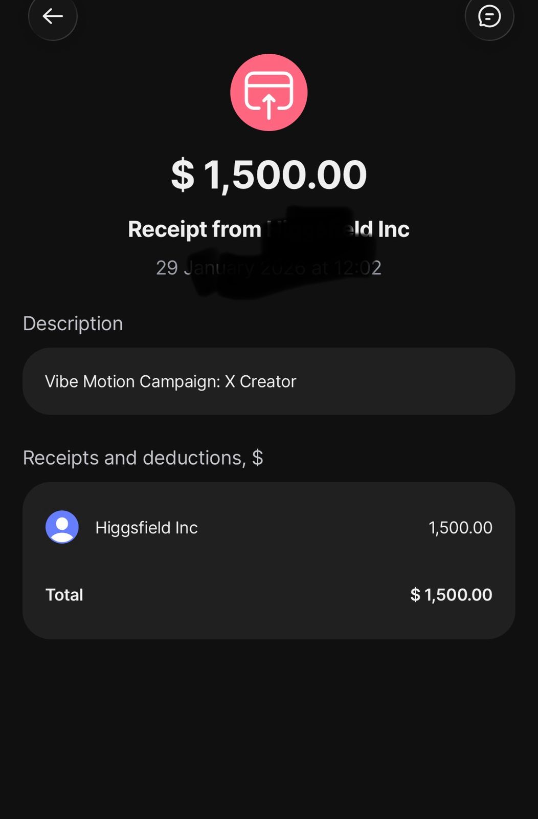 Payment proof